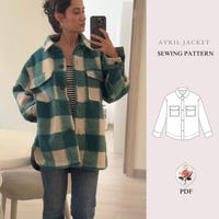 Men Jacket Pattern, Shirt Jacket Sewing Pattern for Men, Men Sewing ...