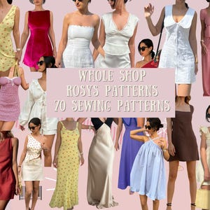 Whole Shop Rosys Patterns Sewing Patterns, Beginner Sewing Patterns, XXS-XXL, Bundle Set, Sewing Instructions, US Letter-A4-A0 Format