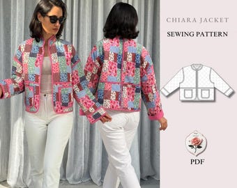 Chiara Jas | Gewatteerde Jas Naaipatroon voor Beginners | Maten XXS-5XL | Jas Cardigan Patroon | DIRECT DOWNLOADEN