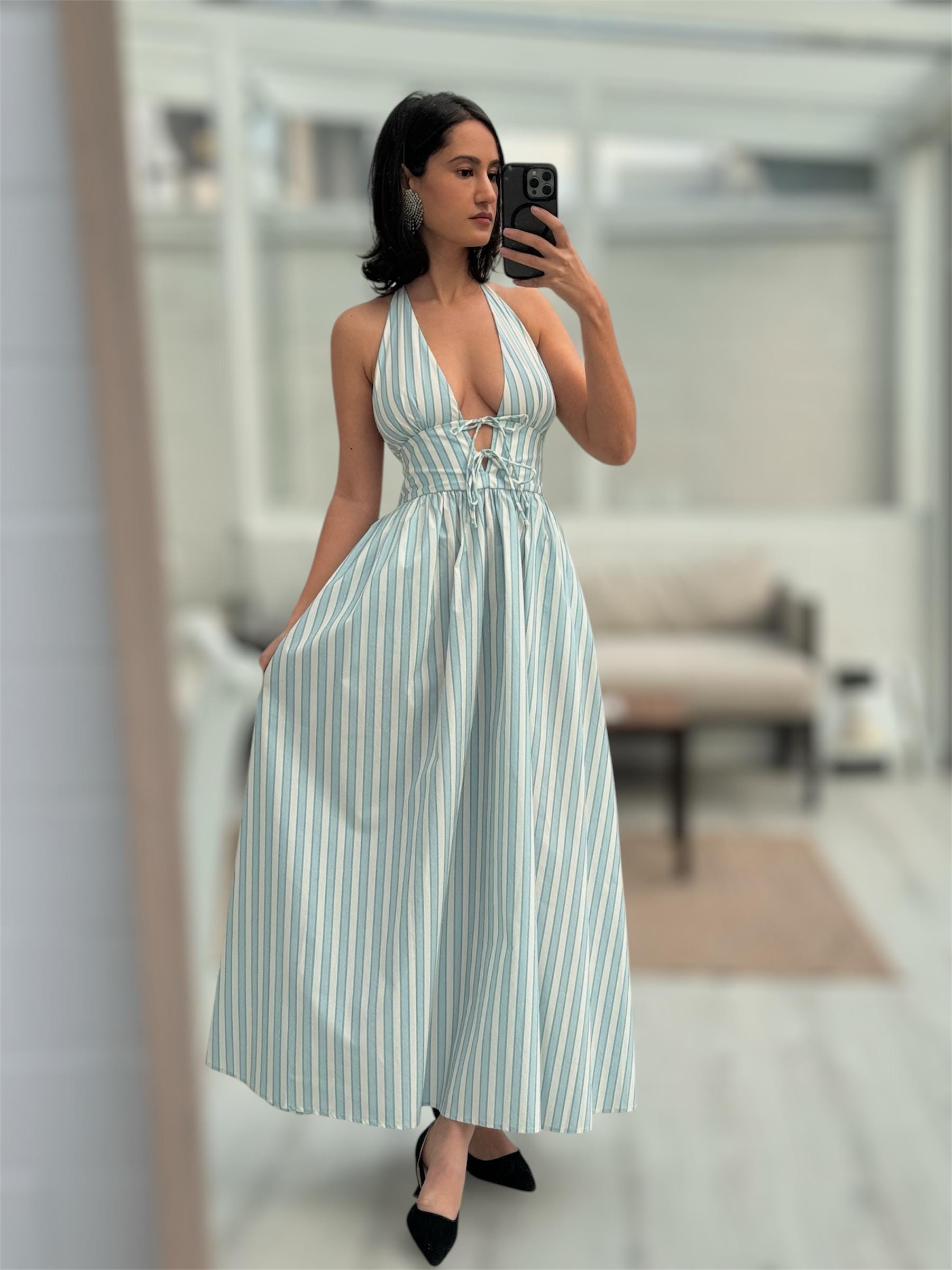 Open Back Halter Dress Tie Front Dress Beginner Sewing Pattern PDF INSTANT  DOWNLOAD - Etsy