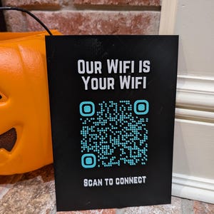 Custom 3D Printed Wi-Fi QR Code Sign – Easy Wi-Fi Access, Personalized Network & Password Display for Instant Device Connection