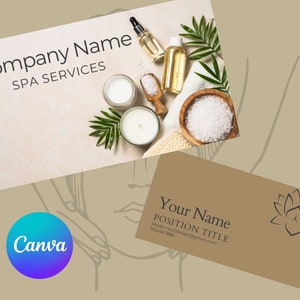 DIY Customizable Business Card | Canva Template | Spa, Salon, Beauty