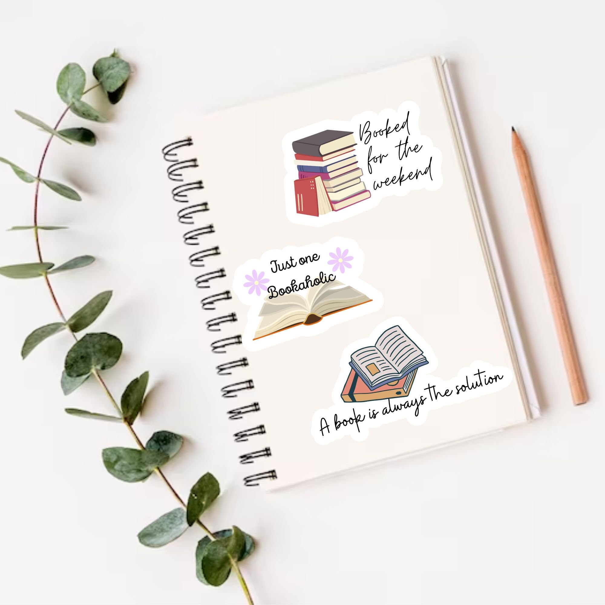 Printable Book Lovers Stickers PNG Print and Cut Digital - Etsy