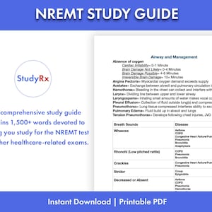 NREMT Study Guide | Nursing | Medical Terminology | Human A&P | Cardiology | Trauma | EMT | Paramedic | Advanced EMT | Fireman | Firefighter