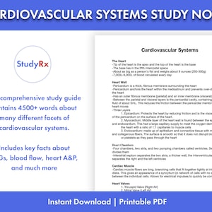 Cardiovascular System Study Guide | Nursing Study Guide | NCLEX | EMT | Paramedic | NREMT