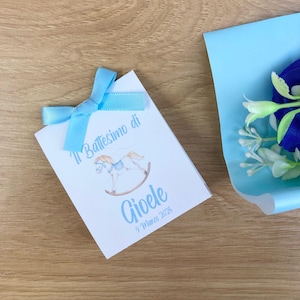Bustine porta confetti personalizzato cavalluccio a dondolo  bomboniera fai da te battesimo nascita compleanno solo cartoncino kit fai da te
