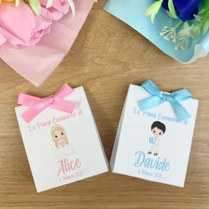 Bustine porta confetti personalizzato prima comunione bomboniera fai da te solo cartoncino kit fai da te