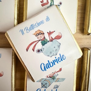 CIOCCOLATINI PICCOLO PRINCIPE nascita, battesimo, comunione, compleanno, personalizzati, segnaposto, bambini, bomboniera, party kit