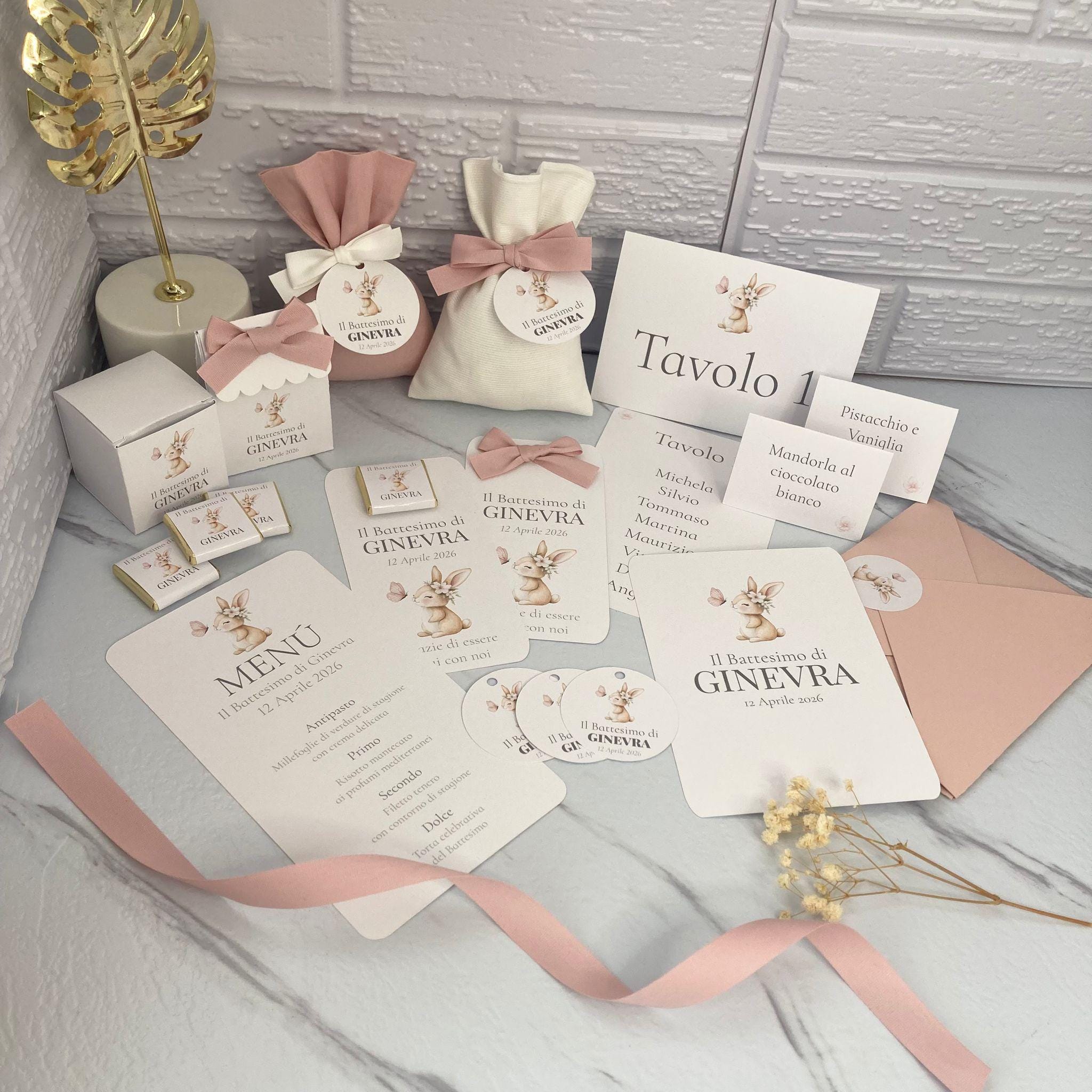 Lamart - Coniglio Ceramica con 3 Coppe 32x18 cm per Pasqua | Idea Regalo & Bomboniera