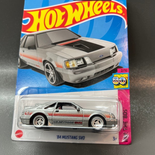 Custom Collector wheel swap Hot Wheels 84’ Ford Mustang SVO w/ Real Riders Rubber Tires + Silver Rims fox body gift gt saleen