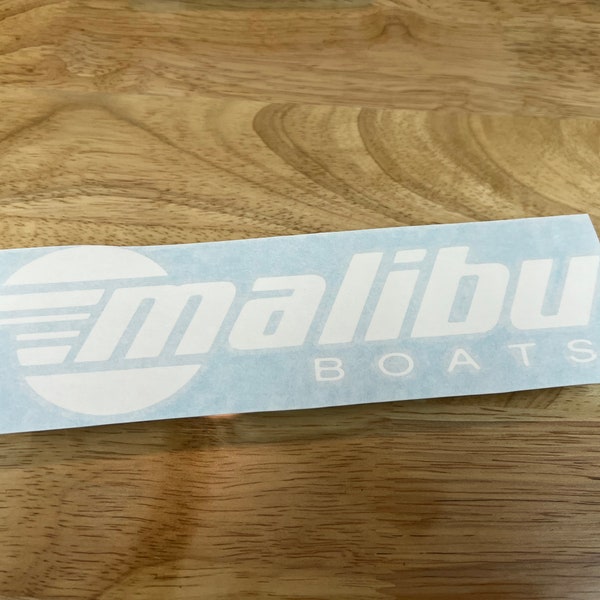 Malibu Boats vinyl sticker for car windshields and truck windows, laptops, toolbox, trailers