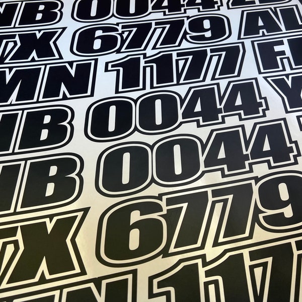 Custom Boat Decal Registration Number Etsy