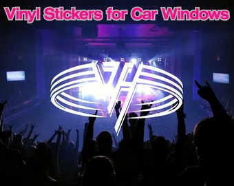 Van Halen Band Logo Vinyl Decal - For Car Window, Laptop, Rock Music Fan