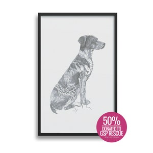 German Shorthaired Pointer Portrait in Pencil | PRINTABLE Wall Art | Dog Portrait in Graphite | Digital Download Art Print | Pet Sketch Art