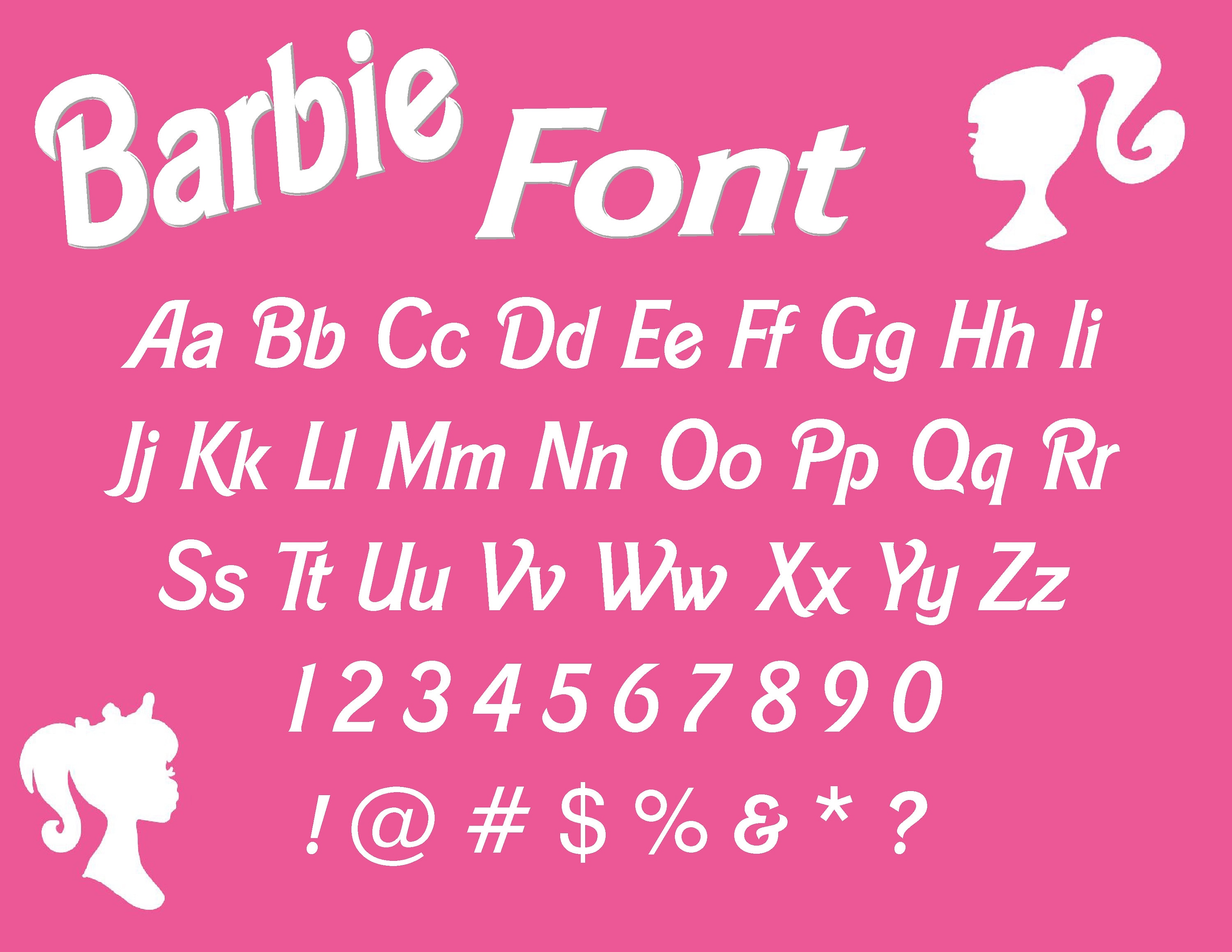 Retro Barbie Font Letters TTF Download. 1980 Barbie Baby Doll - Etsy