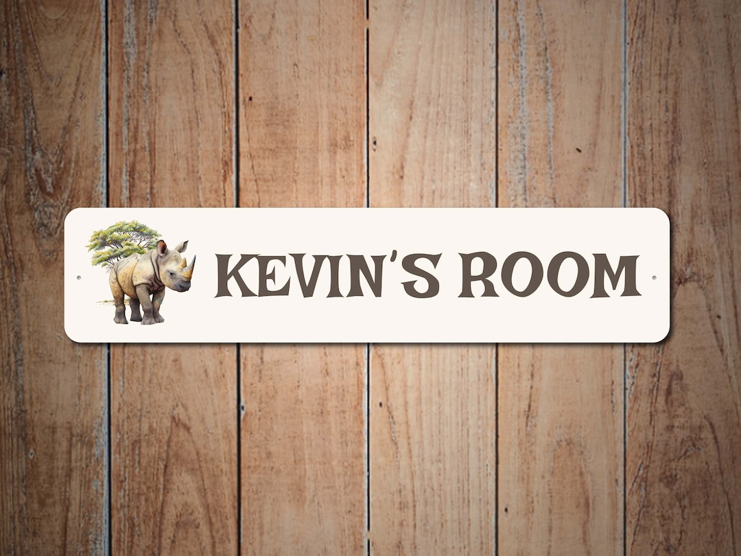 Rhino Crib Wall Sign Crib Wall Decor Zoo Animals Nursery Etsy