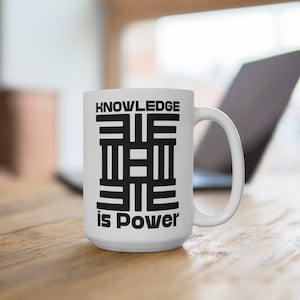 African Adinkra Symbol Ceramic Mugs, Black History Month Gift Mug, Juneteenth Celebration, Celebrate Cultural Heritage