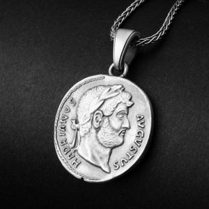 Augustus Coin, Roman Emperor, Silver Coin, Ancient Rome, Augustus Necklace, Emperor Pendant, History Jewelry, Numismatic Gift, Roman Coin