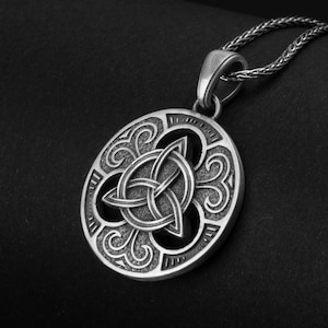 Triquetra Pendant, Celtic Knot, Trinity Symbol, Irish Jewelry, Handcrafted Charm, Spiritual Gift, Silver Necklace