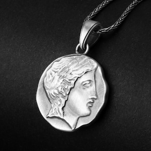 Tetradrachm Necklace, Ancient Coin, Greek Jewelry, Silver Coin Pendant, Hellenistic Era, Numismatic Gift, Coin Collector