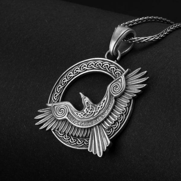 Celtic Eagle, Celtic Knot, Eagle Pendant, Irish Design, Celtic Art, Tribal Style, Silver Necklace, Celtic Gift, Spirit Animal