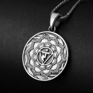 Heart Chakra, Anahata, Sterling Silver, Chakra Necklace, Love Energy, Healing Jewelry, Balance Emotions, Spiritual Growth, Yoga Pendant