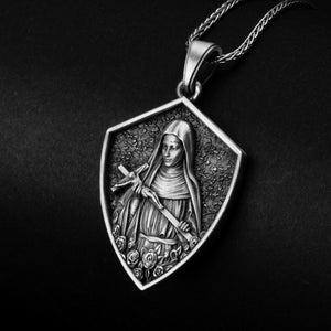 Saint Rita Of Cascia, Confirmation Gift, Christian Pendant, Prayer Necklace, Religious Gift, Faith Jewelry, Patron Saint, Hope Symbol