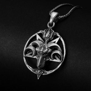 Baphomet Talisman, Satanic Pendant, Occult Necklace, Goat Head Pendant, Witchcraft Accessory, Dark Arts, Gothic Jewelry