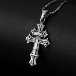 Jeanne D&#39;Arc Cross, Silver Cross Pendant, French Heroine, Saint Joan of Arc, Historical Jewelry, Inspired Necklace, Religious Symbol