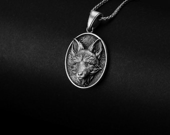 Pingente de raposa, colar de floresta, joias de animais, amante da natureza, presente de raposa, acessório de vida selvagem, joias rústicas, inspiradas na natureza, joias exclusivas