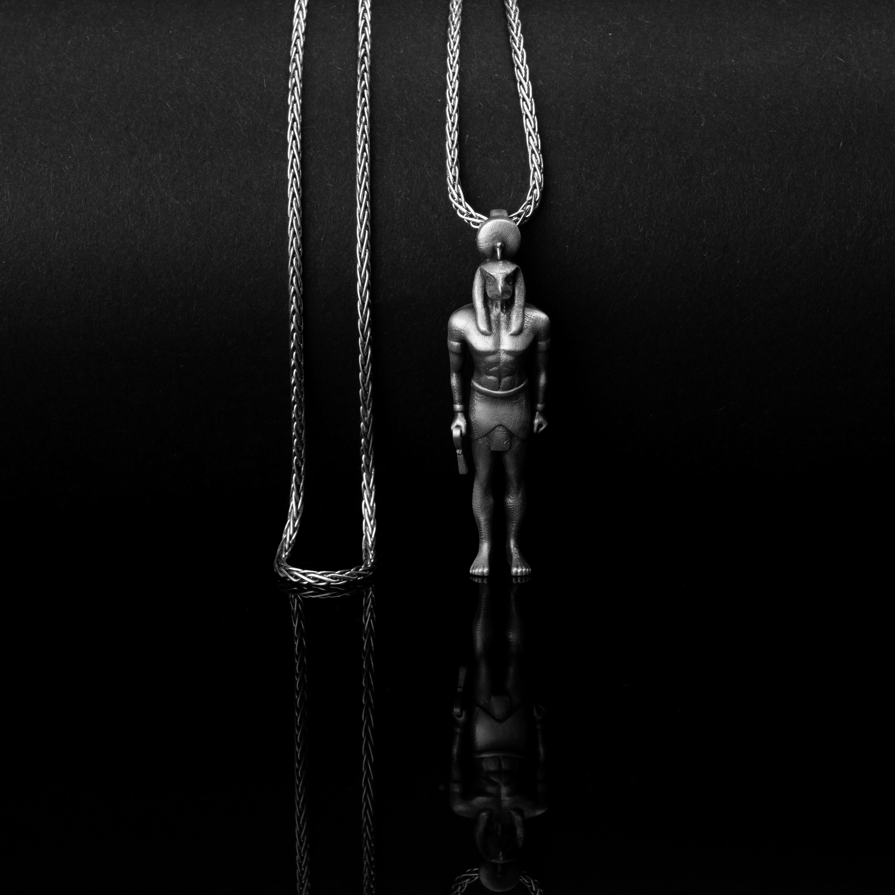 Ra Pendant, Egyptian God Necklace, Sun God Jewelry, Ra