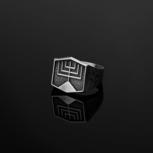 Menorah Ring, Jewish Jewelry, Silver Menorah, Hanukkah Gift, Festival of Lights, Judaica Ring, Hebrew Symbol, Religious Jewelry