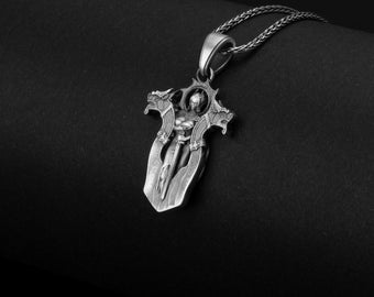Freya Necklace, Norse Goddess, Silver Viking Charm, Pagan Jewelry, Mythology Pendant, Love Fertility Symbol, Warrior Goddess, Nordic Amulet