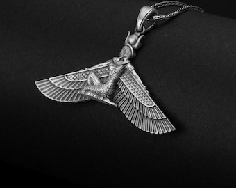 Egyptian Isis Pendant, Goddess Necklace, Silver Isis Charm, Ancient Egypt, Mythology Jewelry, Spiritual Amulet, Divine Feminine, Protection