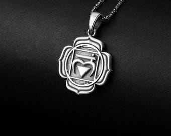 Root Chakra Pendant, Muladhara Charm, Spiritual Jewelry, Grounding Energy, Balance Necklace, Yoga Gift, Meditation Accessory, Chakra Healing