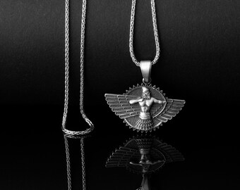 Assyrian Archer, Ancient Warrior, Assyria Necklace, History Jewelry, Mesopotamian Art, Soldier Amulet, Historic Tribute