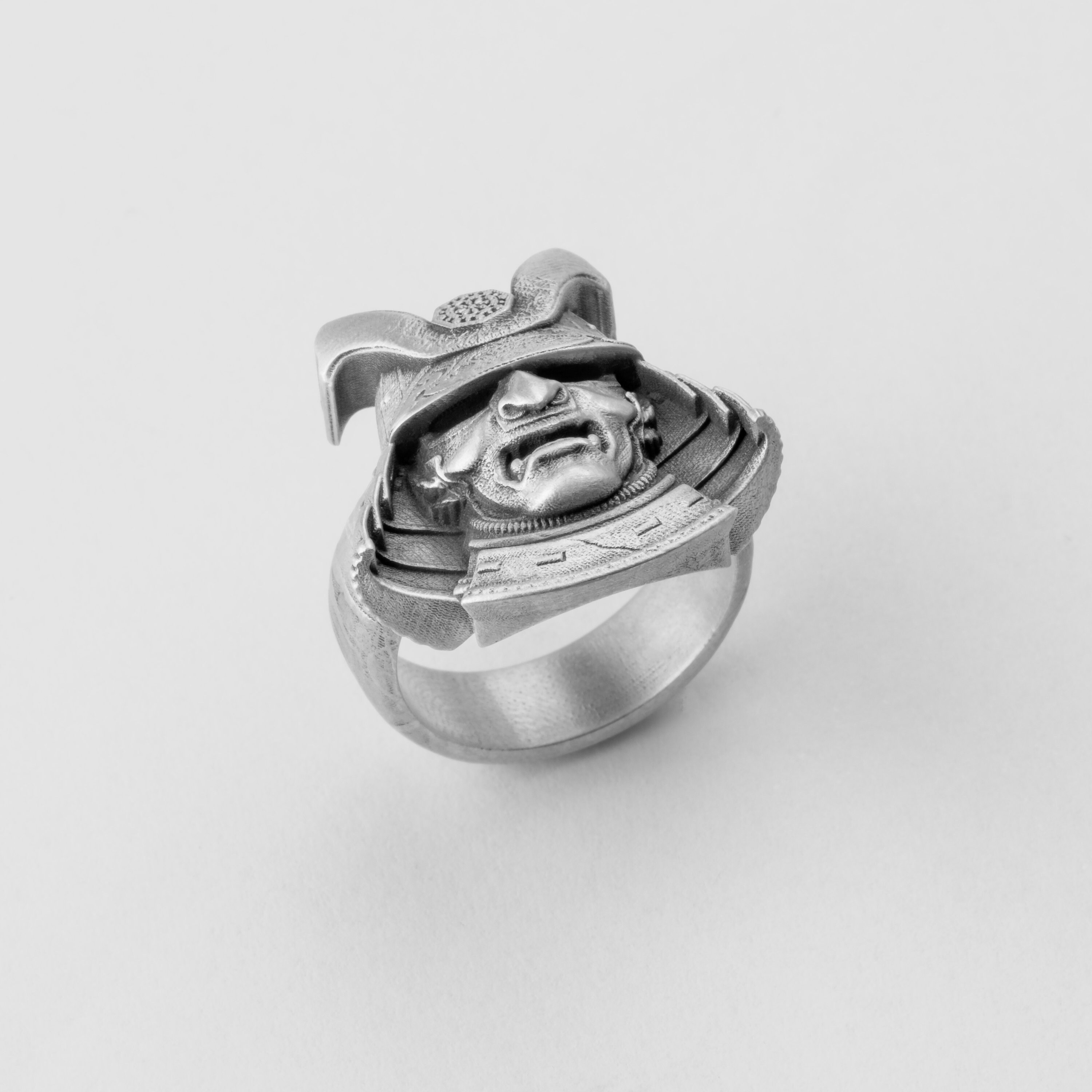 Samurai Ring, Sterling Silver, Japanese Warrior, Bushido Jewelry