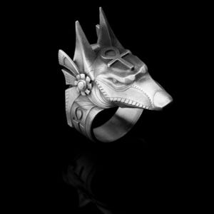 Anubis Ring, Ankh Symbol, Anubis Ankh, Egyptian Ring, Sterling Silver, Ancient Egypt, Ankh Jewelry, Unique Piece, Spiritual, Mythology image 8