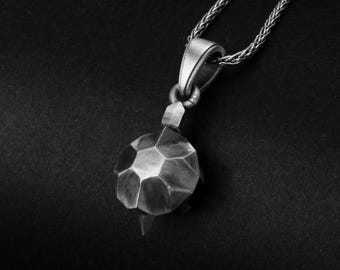 Origamischildpad, schildpadhanger, origami-sieraden, schildpadketting, oceaandier, zilveren schildpad, handgemaakte sieraden