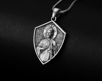 Saint Jude, Judas the Betrayer, Religious Gift, Christian Pendant, Prayer Necklace, Faith Jewelry, Saint Pendant, Jude Necklace