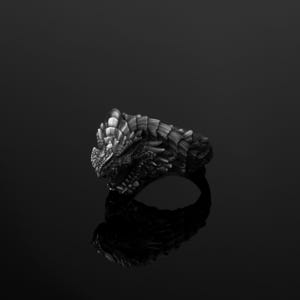 Fierce Dragon Ring, Mythical Creature, Dragon Jewelry, Fire Breather, Fantasy Ring, Gothic Style, Bold Statement, Medieval Inspired image 6