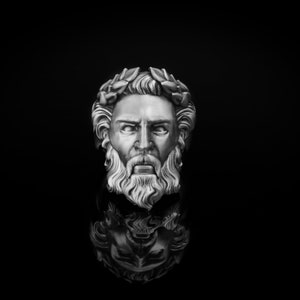 Poseidon Ring, Greek God, Ocean God, Sea Deity, Mythology Jewelry, Ancient Greece, Ocean Inspired, Trident Symbol, Powerful Figure