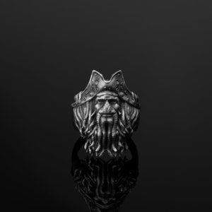 Davy Jones Ring, Flying Dutchman, Cursed Captain, Pirate Jewelry, Nautical Theme, Ocean Legend, Captain's Gift, Seafarer, Ghost Ship