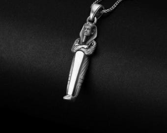 Pingente de Tutancâmon em Prata de Lei, Colar do Faraó Egípcio