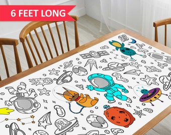 Space Astronaut Large Coloring Poster for Kids Coloring Activity Coloring Banner for Coloring Kids | Astronaut Coloring Page