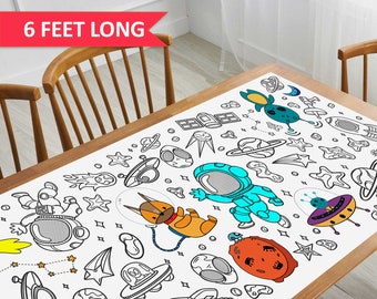 Astronaut Space Coloring Poster: 6-Foot Kids Activity Banner
