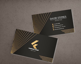 Unique Editable Modern Business card Template, Minimalist Business Cards DIY Calling Card  Canva Free Template Printable - add your Logo