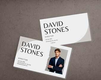 Unique Editable Modern Business card Template, Minimalist Business Cards DIY Calling Card  Canva Free Template Printable - add your Logo