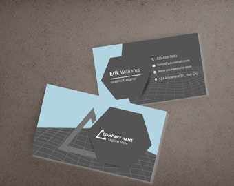 Unique Editable Modern Business card Template, Minimalist Business Cards DIY Calling Card  Canva Free Template Printable - add your Logo