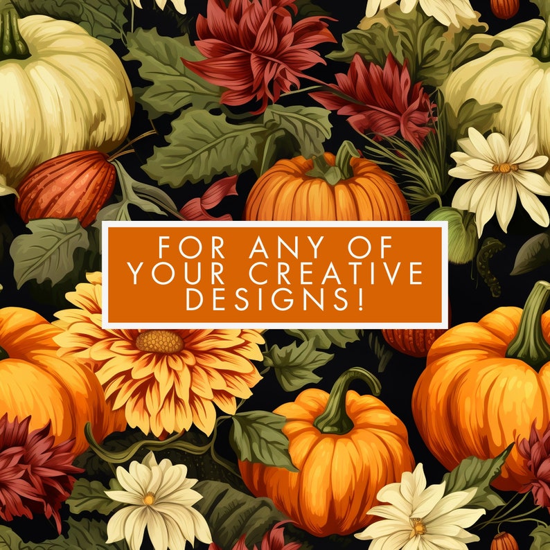 Fall Thanksgiving Pumpkins and Flowers Botanical Garden - Etsy